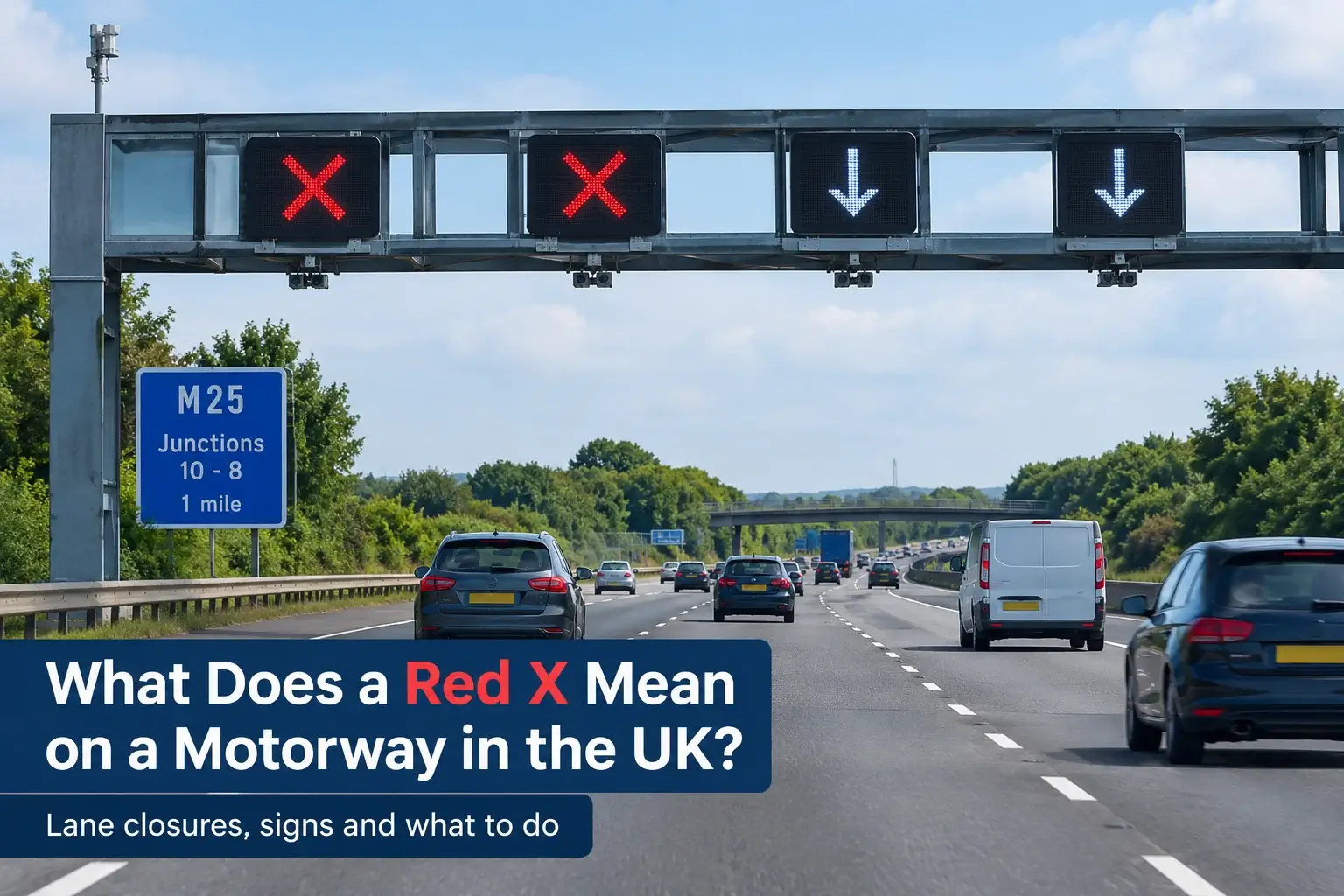 What Does a Red X Mean on a Motorway in the UK?